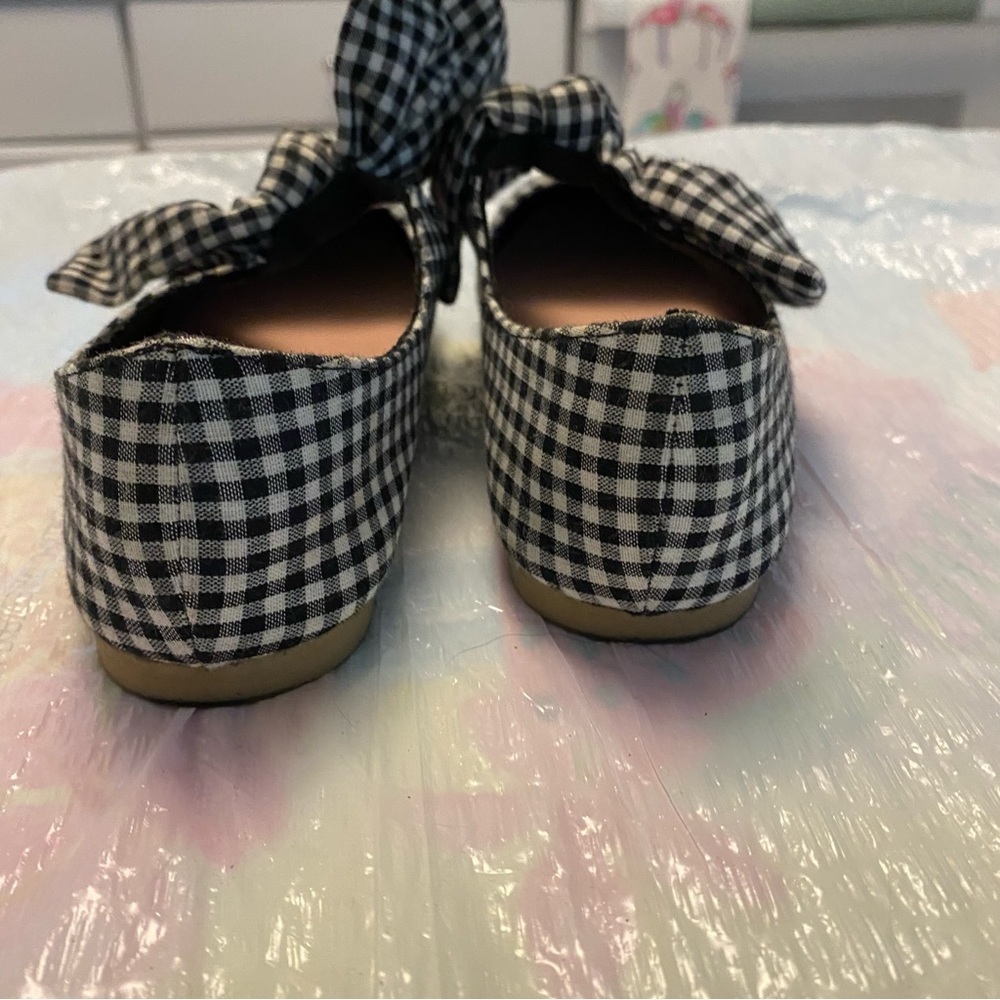 Minnie Mouse flats Bows black white checkered. SZ 13.5 Gently worn. - Picture 11 of 15